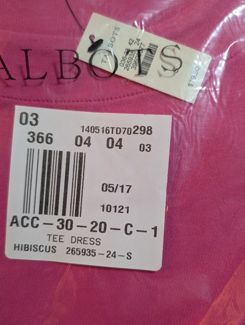 Talbots Hibiscus Short Sleeve TEE Dress - Picture 7 of 7
